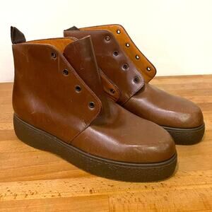 Robert Clergerie Made in France Brown Leather Booties 6.5us